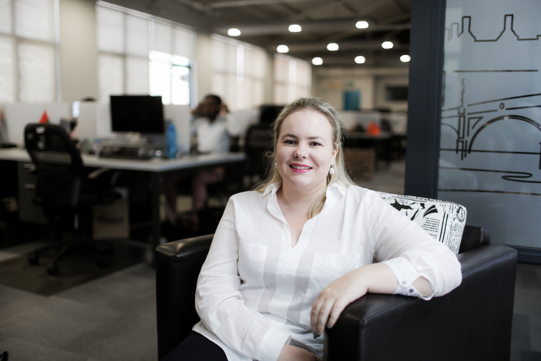 Carrie at the Acceleration offices.